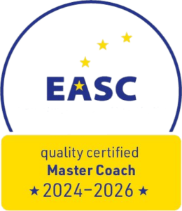Master Coach Zertifikat 2024–2026, ausgestellt von der EASC (European Association for Supervision and Coaching) an proCEO – die Kompetenz.Entwickler aus Fürth.