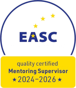 Mentoring Supervisor Zertifikat 2024–2026, ausgestellt von der EASC (European Association for Supervision and Coaching) an proCEO – die Kompetenz.Entwickler aus Fürth.